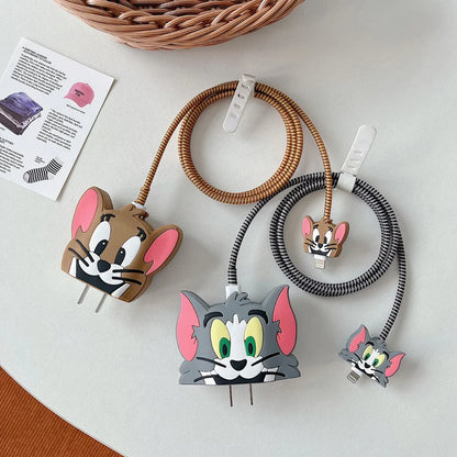 Iphone Charger Case Cover - Tom & Jerry (4 Piece Set)