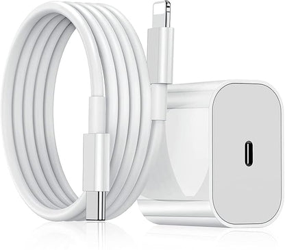 Original 20W Charger (Adapter & Cable White) with 6 Months Warranty