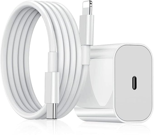 Original 20W Charger (Adapter & Cable White) with 6 Months Warranty