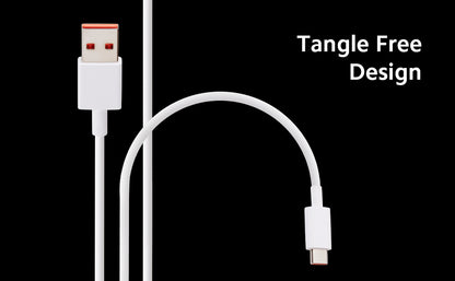 MI Xiaomi Hypercharge type C 100 cm Cable|Supports 120W, 67W fast charging|6Amp speed|Compatible for all smartphones,tablets, laptops