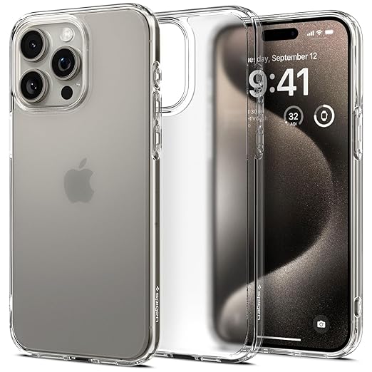 Spigen Ultra Clear Transparent Case for iPhone 15 Pro & 16 Pro Max